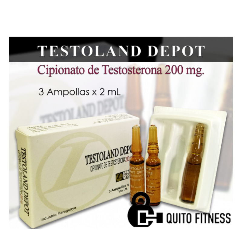 Testoland Depot 200MG 3 Ampolas X 2ML Cipionato de Testosterona